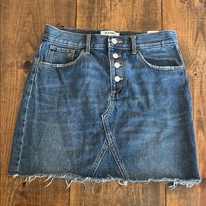 Old Navy Blue Denim Skirt with Button Accents